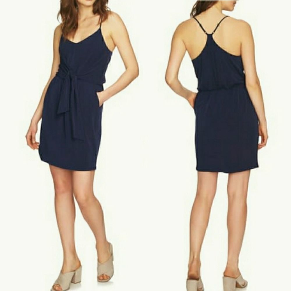 1. STATE TIE FRONT RACERBACK DRESS